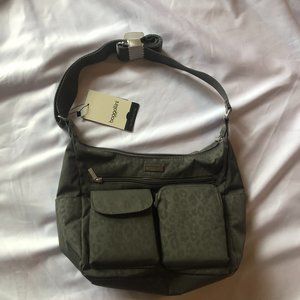 Baggallini Everyplace Bag Gray with silver hardware zipper